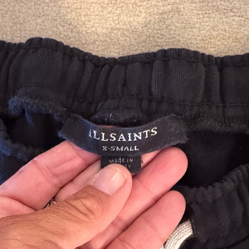 All Saints Black Sweatpants with Drawstring